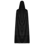 Hooded Collar Cloak Halloween Costume Solid Color Velour Cape