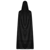 Hooded Collar Cloak Halloween Costume Solid Color Velour Cape