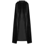 Hooded Collar Cloak Halloween Costume Solid Color Velour Cape