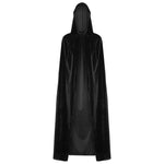 Hooded Collar Cloak Halloween Costume Solid Color Velour Cape