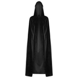 Hooded Collar Cloak Halloween Costume Solid Color Velour Cape