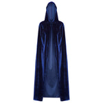 Hooded Collar Cloak Halloween Costume Solid Color Velour Cape