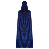 Hooded Collar Cloak Halloween Costume Solid Color Velour Cape