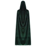 Hooded Collar Cloak Halloween Costume Solid Color Velour Cape