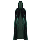 Hooded Collar Cloak Halloween Costume Solid Color Velour Cape