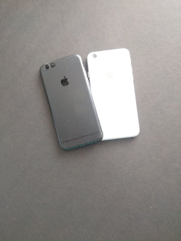 grey iphone 6 with the black case